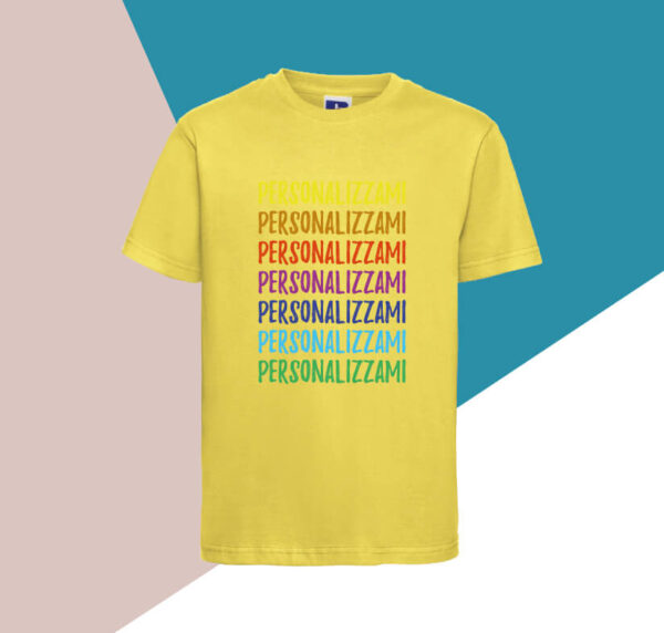 T-shirt bambino personalizzata colore giallo
