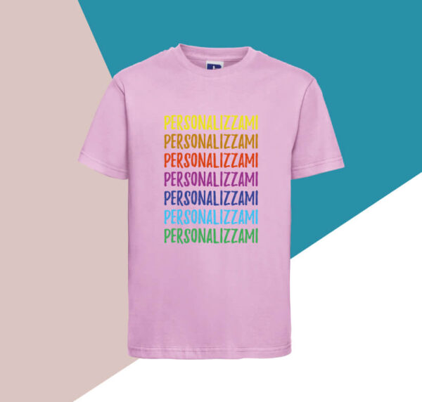 T-shirt bambino personalizzata colore rosa